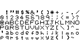 Simple 8x8px sample font.